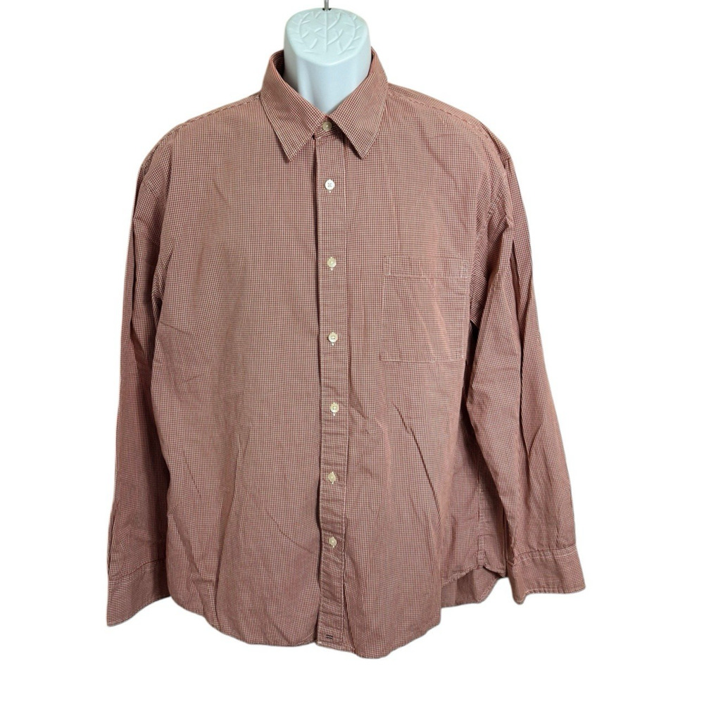 Men's J. Crew Red Plaid Button Down Shirt Sz L Long-Sleeve Pocket Cotton - Picture 7 of 7